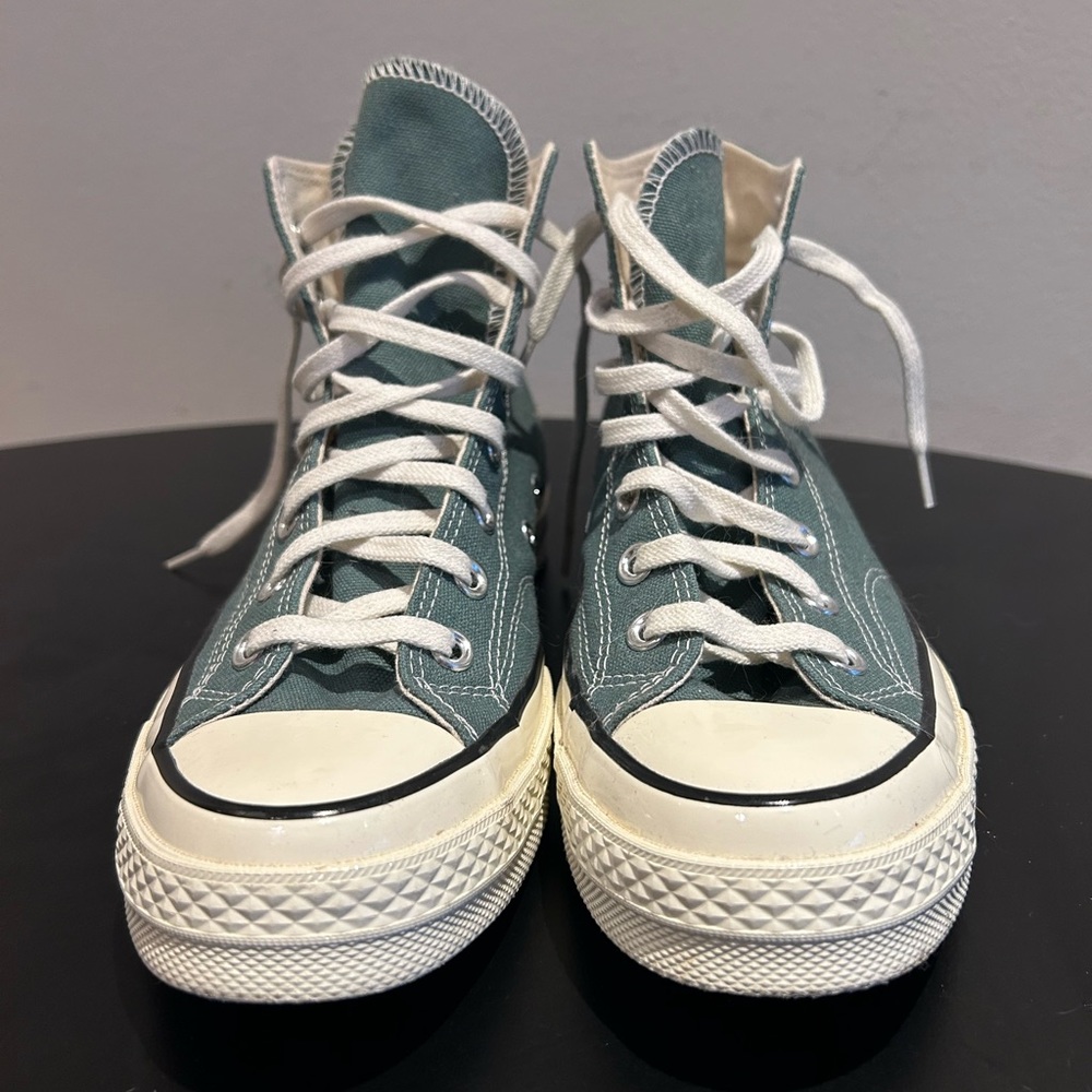 Green High-Top Converse Sneakers